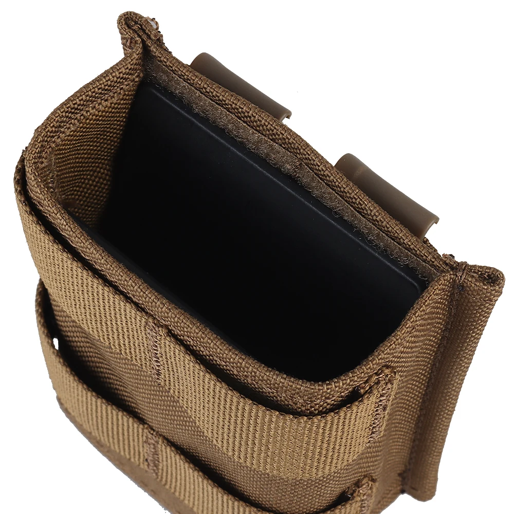 Tactical New Single Medium Fast Open MOLLE 7.62 Magazine Pouch KYWI Kydex Wedge Insert SR25 M1A FAL Hunting Mag Belt Malice Clip