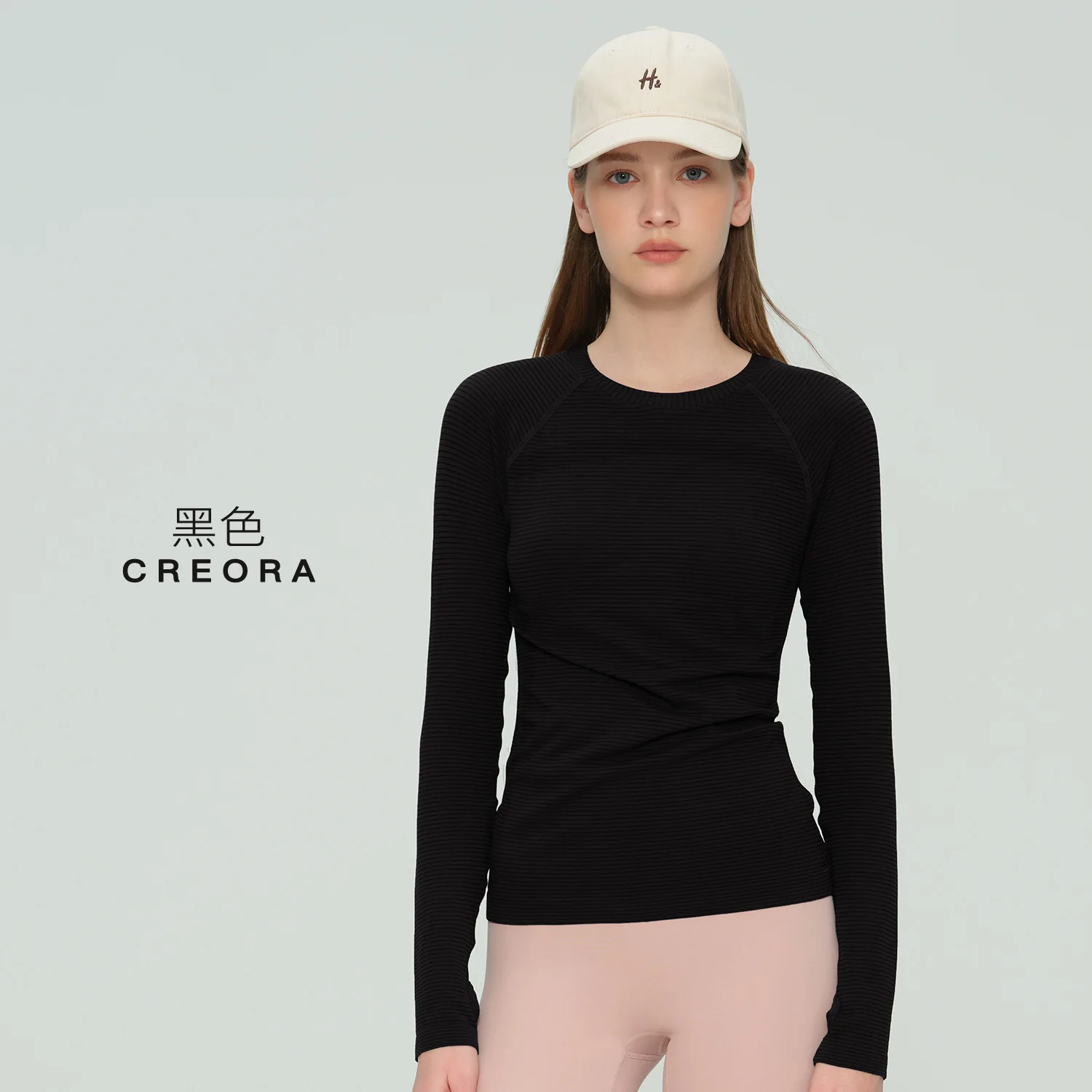 ملابس اليوغا، تي شيرت رياضي للجري بأكمام طويلة للنساء من Pilates، رقبة دائرية، ملابس تدريب للياقة البدنية متعددة الاستخدامات #5