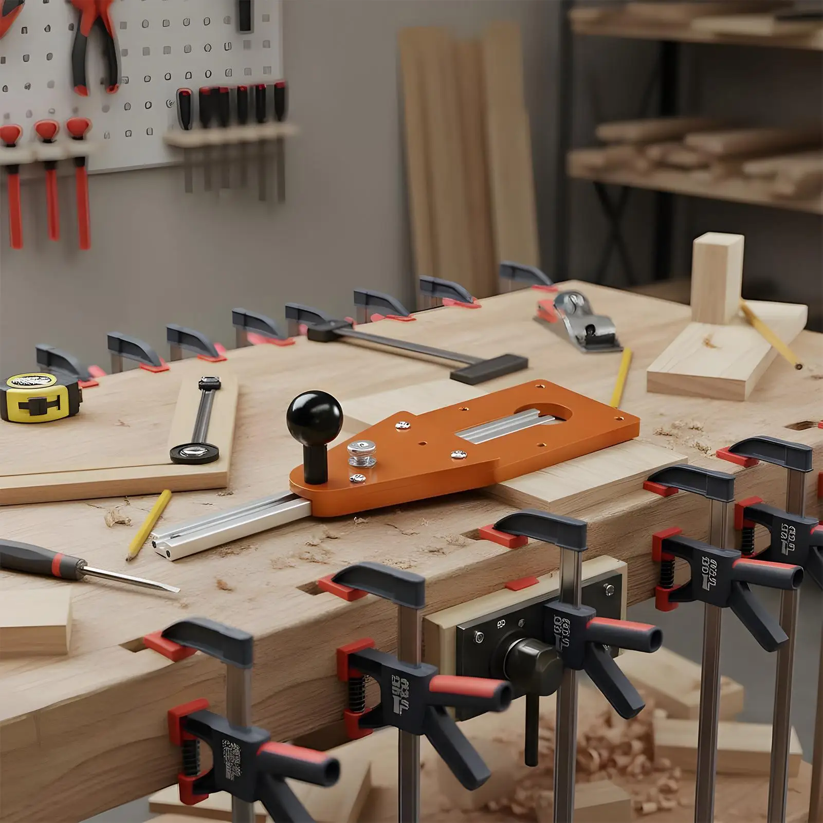 Router Circle Cutting Jig Adjustable Guide Milling Template With Ergonomic Ball Handle Circle Router Jig For Woodworkers Work