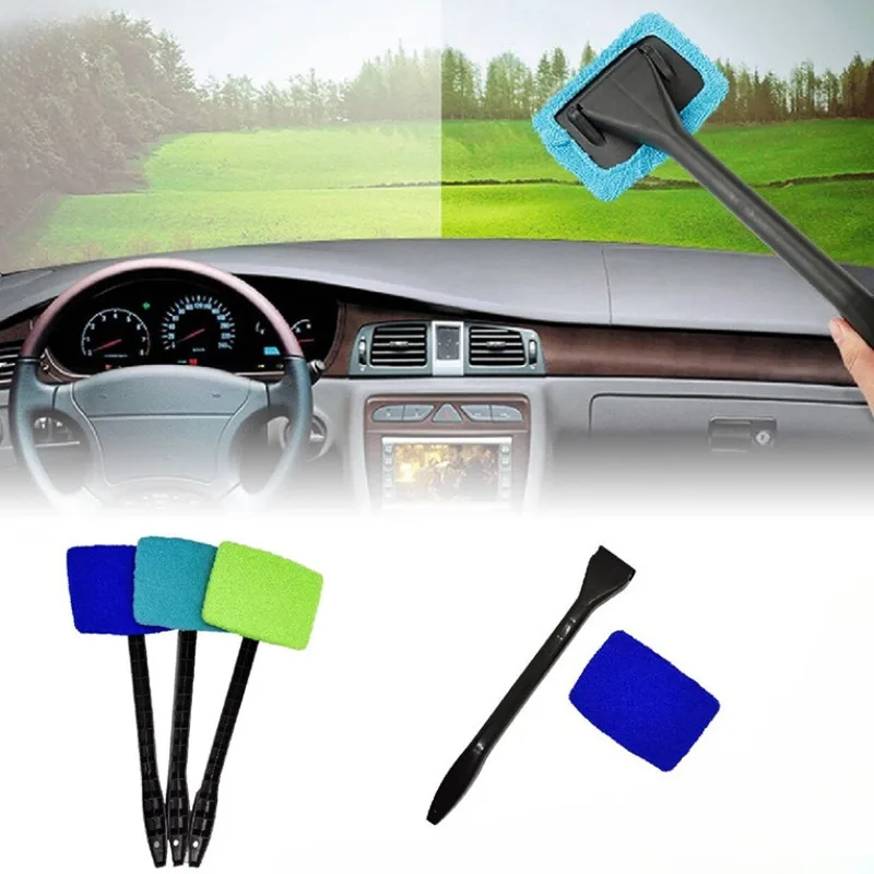 

Auto Cleaning Wash Tool with Long Handle Car Window Cleaner Washing Kit Windshield Wiper Microfiber Wiper Cleaner Cleaning Brush