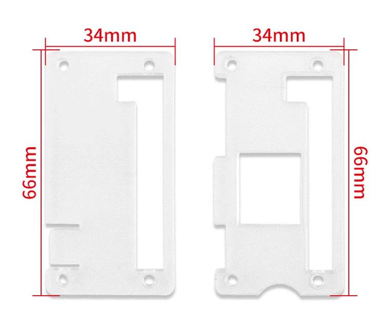 Acrylic and Aluminum Alloy Shell For Zero Raspberry Pi 2w Shell Protective Shell Curved Needle/Straight Needle Protection Case