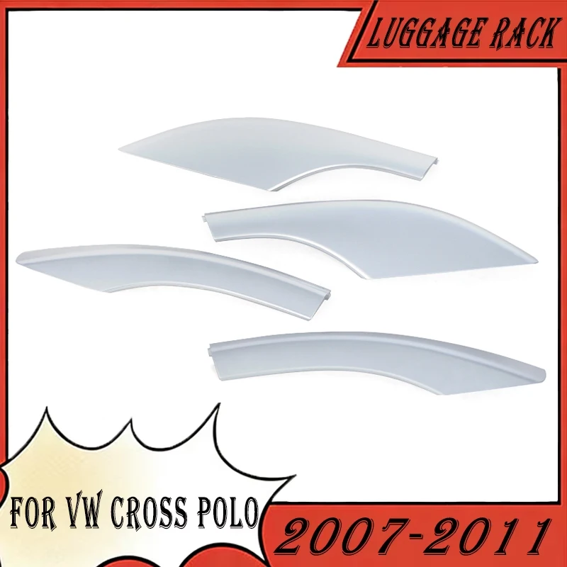 For VW CROSS POLO 2007 2008 2009 2010 2011 Roof Luggage Rack Guard Cover Cap Roof Bar Roof Rail End Shell Car Accessories