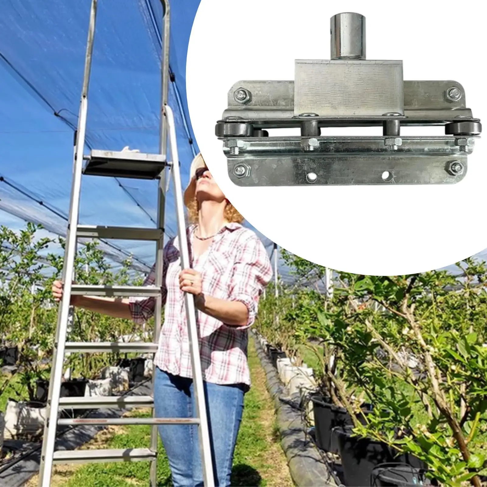 Greenhouse Rollup Manual Crank Winch Heavy Duty Climber Metal Film Roller Accessory for Livestock Farm Curtain Control