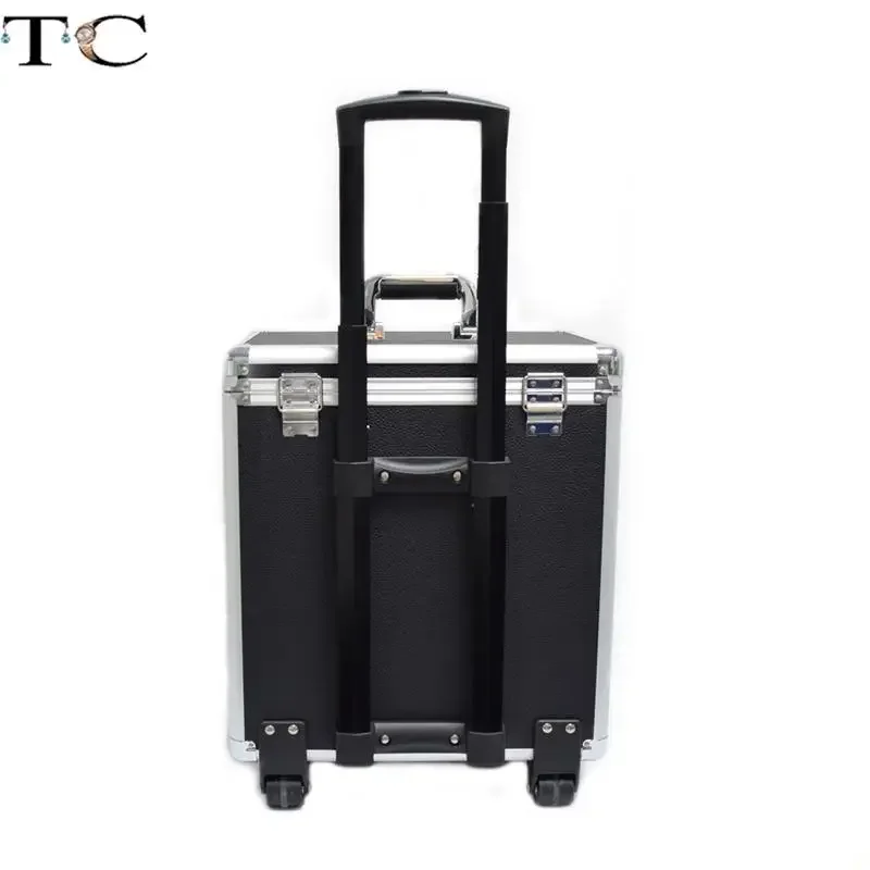 Jewelry Storage Trolley Box Supply Exhibition Luggage Trolley Jewelry Display Box Multi-Layer Large Display Box with Drawer