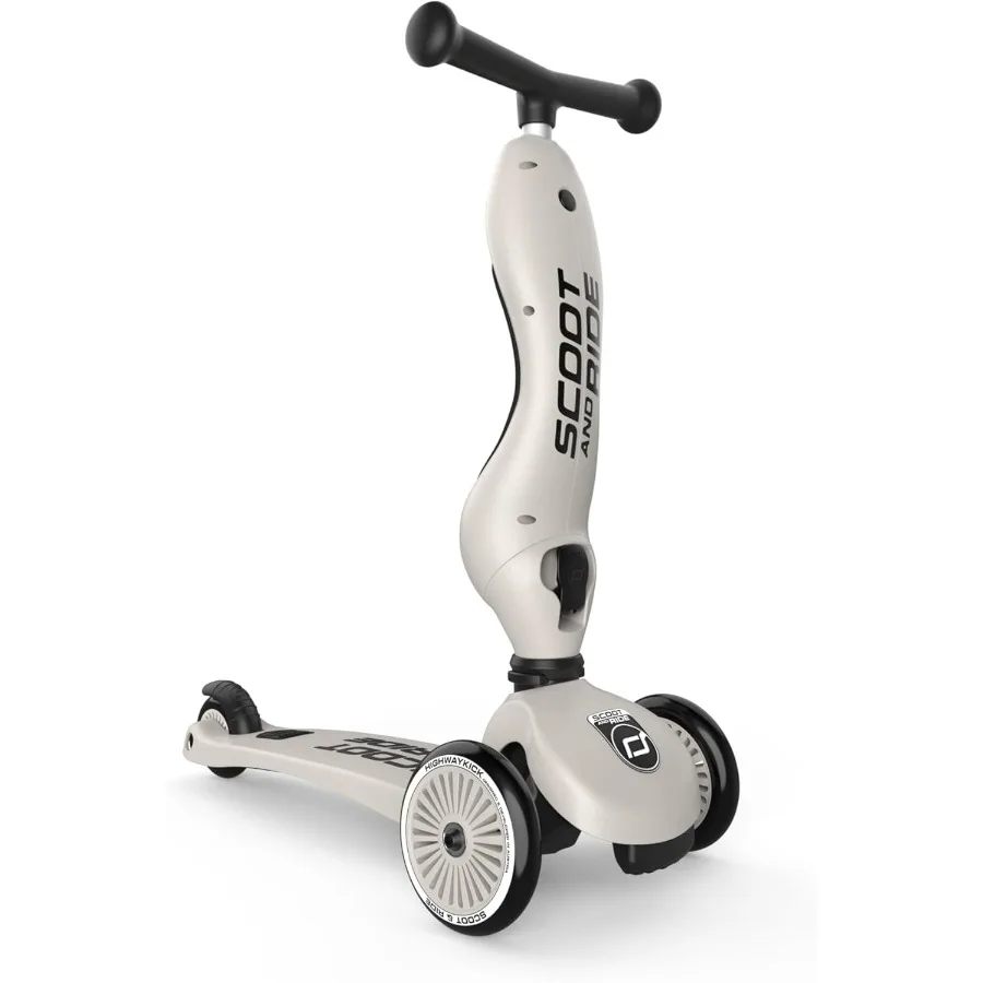 สกู๊ตเตอร์เด็กแบบ 2-in-1 ทั้งแบบนั่งขี่และแบบยืน, อายุ 1 ถึง 5 ปี, Highwaykick 1, สีแอช