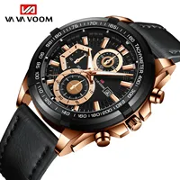 Men Watches Quartz Silver Gold Quartz Wristwatch Leather Strap Male Clock Classic Dress Business Pilot Luxury Watch Reloj