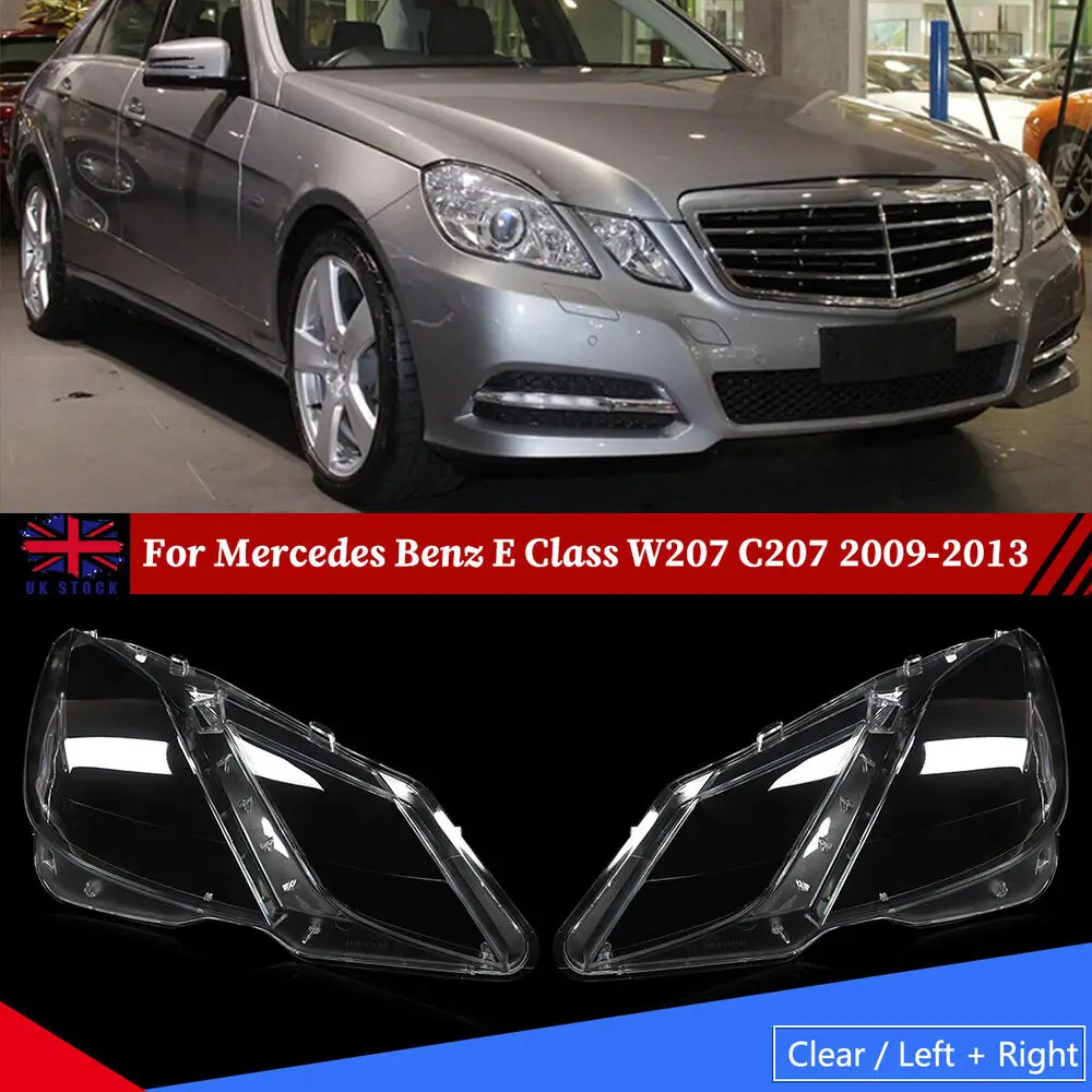 

FOR MERCEDES BENZ E CLASS HEADLIGHT LENS Shade W207/C207 E200 E300 E500 2009-2013 HEADLAMP CLEAR COVER Lampshade Car Accessories