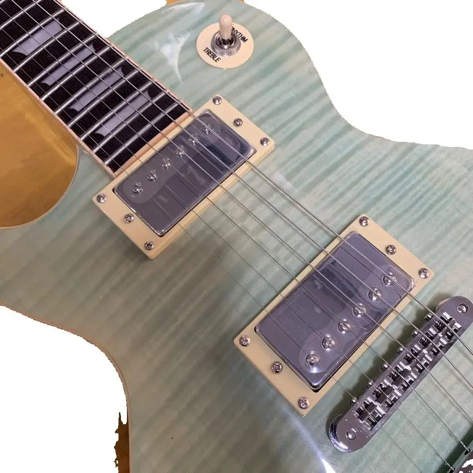 Customized left-handed electric guitar, rosewood fingerboard, Tune-o-Matic bridge，frets binding