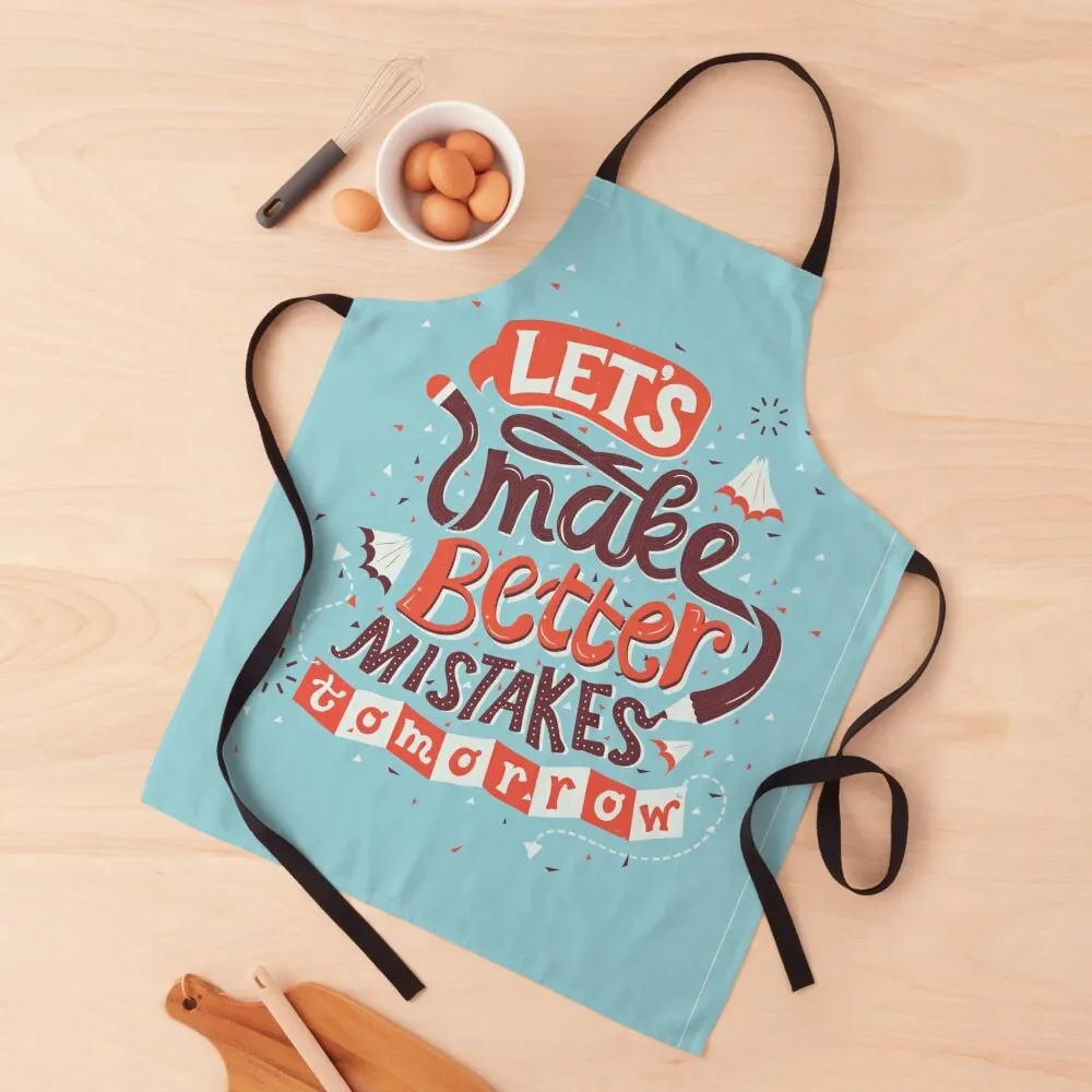 Better Mistakes Apron man chef uniform Customizable Home Supplies Apron