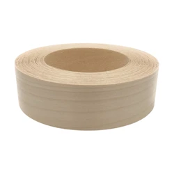 Preglued Birch Wood Veneer Strips, Plywood Edge Banding, Flexible Wood Tape, Iron on Veneer Edging with Hot Melt Adhesive Back