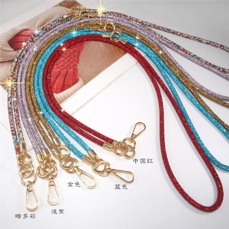 

Fashion Crystal sparkles Universal Crossbody bag chain Phone Lanyard For Iphone17Pro Samsung Neck Diamond Portable Chain Lanyard