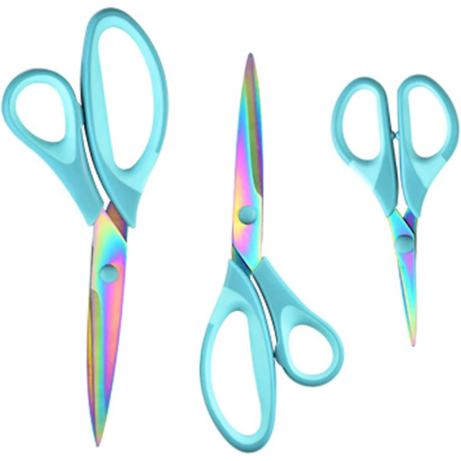 

Scissors Blades Fabric Scissors Rubber Soft Handle Multipurpose Scissors Suitable for Sewing/Arts/Crafts/Office/School and