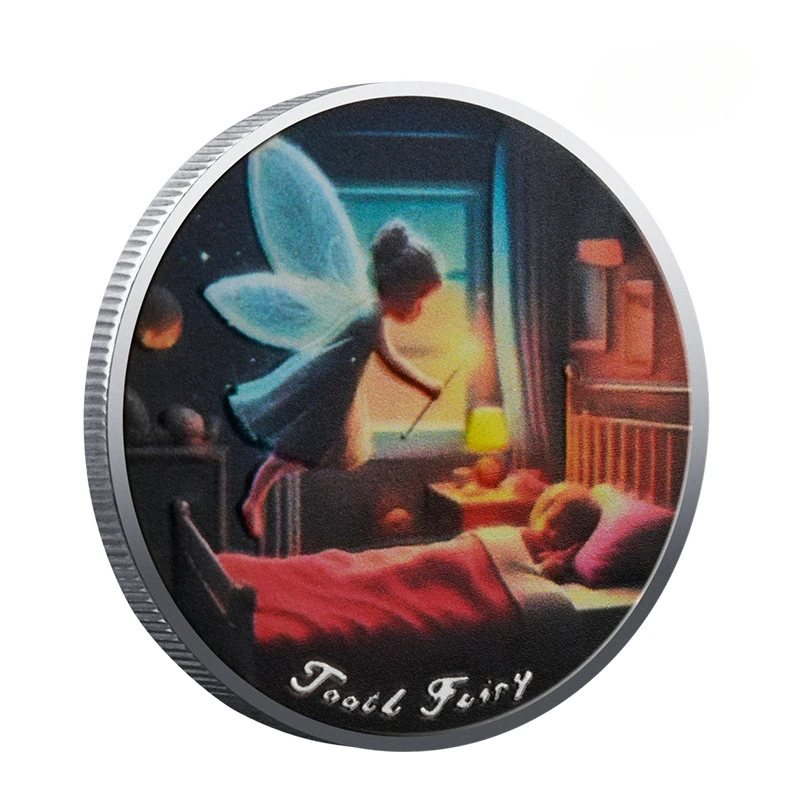 عملات معدنية قابلة للجمع مطلية بالذهب من The Tooth Fairy، عملات تسنين سعيدة، أسنان الأطفال، عملات محظوظة #5