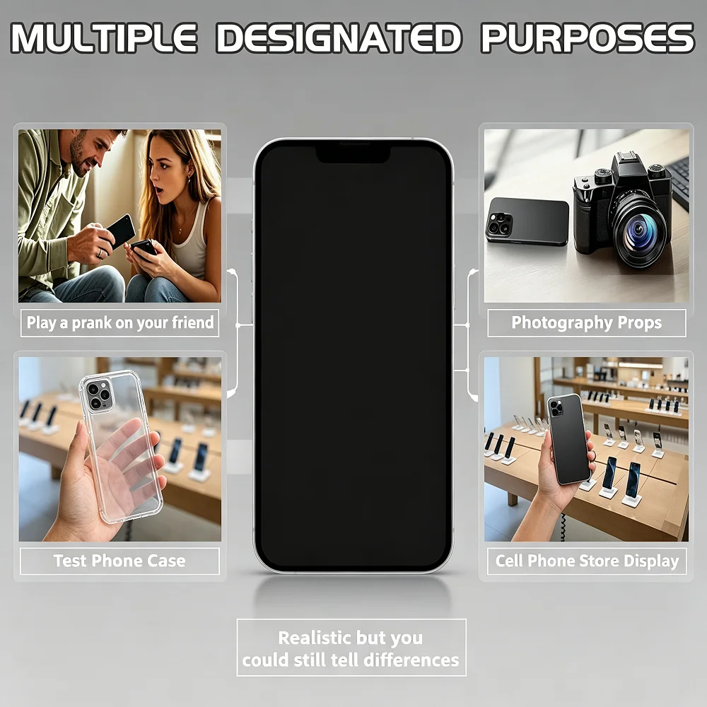 NEW For iphone Duo Color Screen Dummy Phone Non-Working Mockup Model Photography Prop for Video Shooting