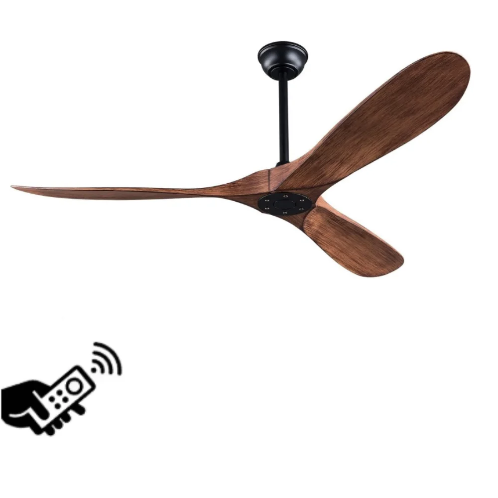 52/60 Inch Modern Ceiling Fan Without Light 85-265V With 3 ABS Blades Remote Control 6 Speed Quiet Fans DC Motor Electric Fan