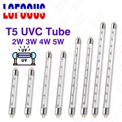 T5 2W 3W 4W 5W Quartz LED Ultraviolet Lamps Sterilizer Tube 270nm 280nm UVC 12V 24V For Sterilization Purification Disinfection