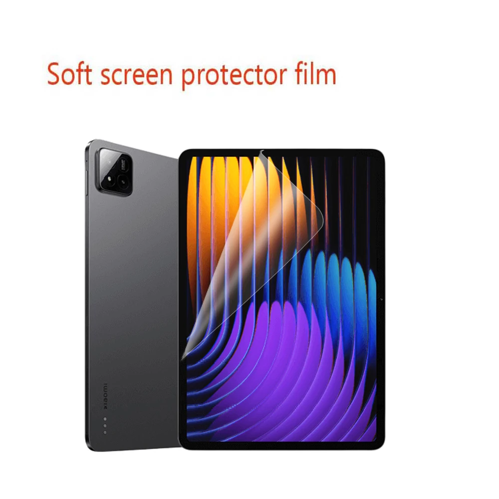 واقي شاشة ناعم غير لامع مضاد للوهج/شفاف عالي الدقة PET لهاتف Xiaomi Pad 7 11.2 2024,3 قطعة