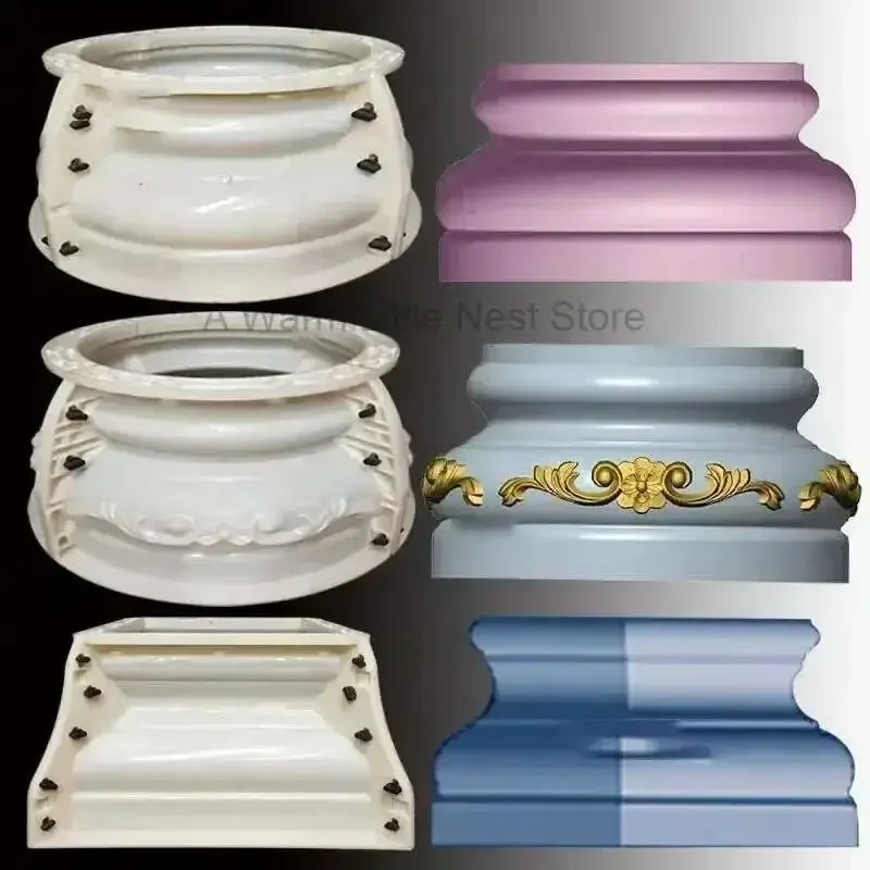 

Прочный АБС-пластик, римская колонна, голова и цементная форма для ног, европейский квадратный бетонный пьедестал для поддержки крыши, вилла Gater