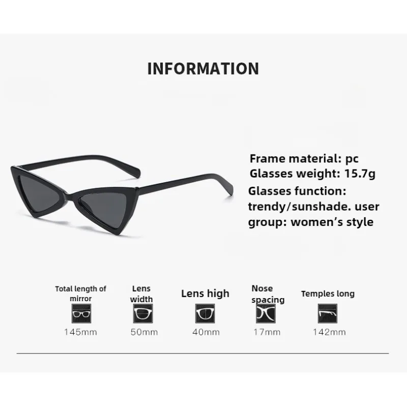 Cat Eye Sonnenbrille Persönlichkeit Klassisch Unisex Vintage Damen Brille – Detail 7