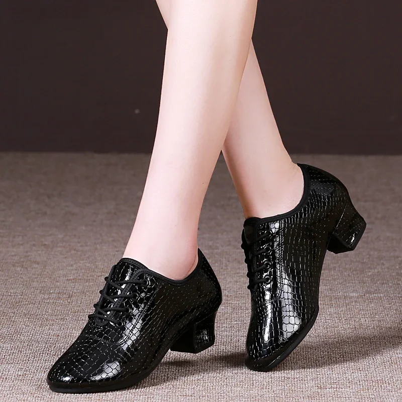 Chaussures de danse en cuir pour femme, chaussures de danse standard, chaussures de tango, chaussures de jazz, chaussures de salsa, chaussures de tango, chaussures de salle de Rhmodernes, chaussures d'extérieur et d'intérieur