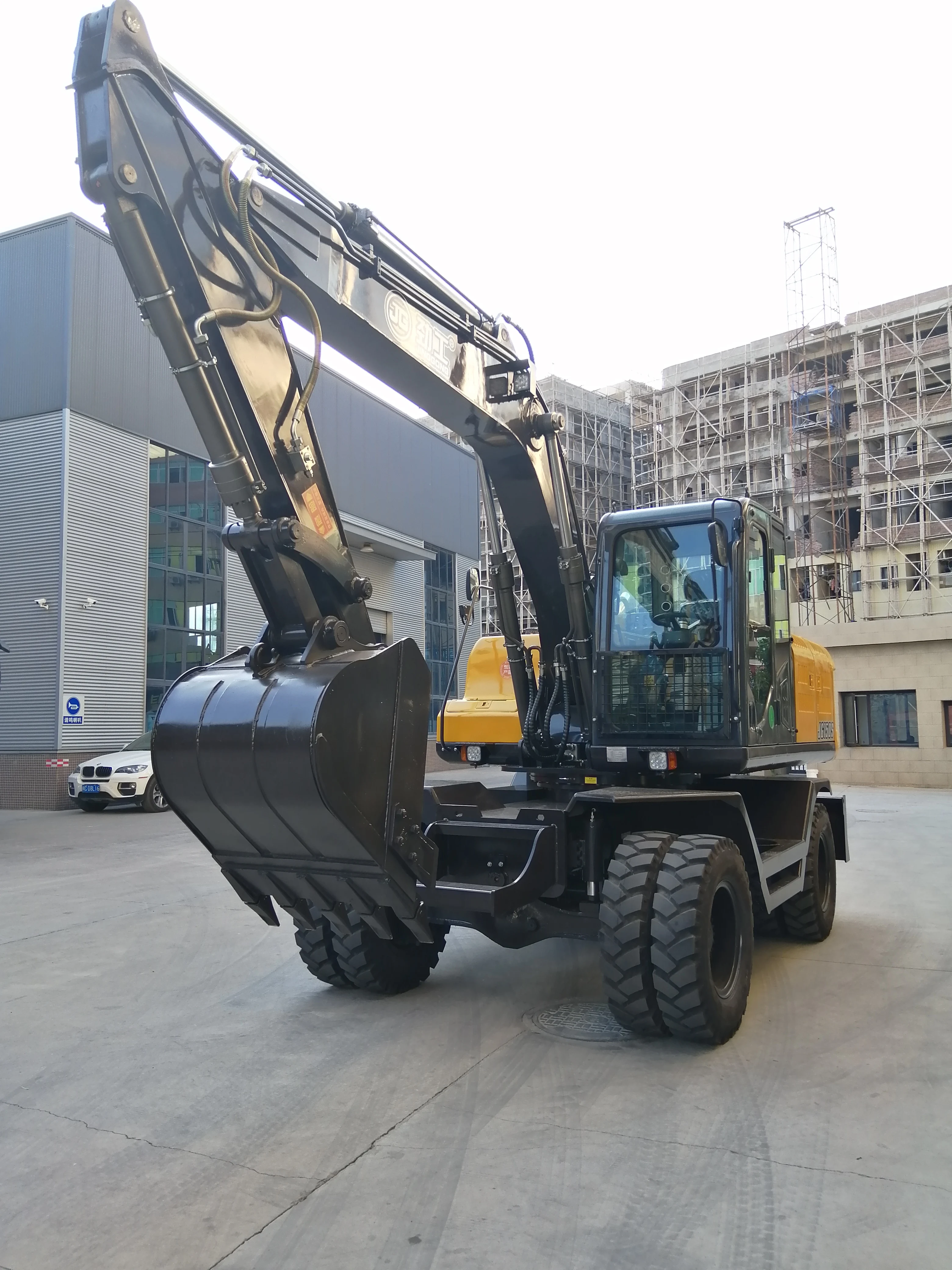 JINGGONG 150S New Wheel Excavators Bucket Excavator Construction Equipment Earthmoving Scrapers