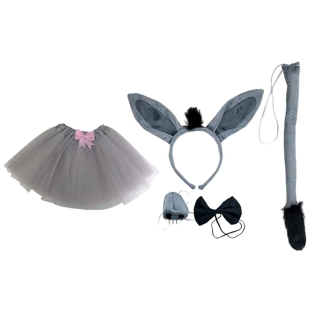 Conjunto de faixa de burro, ferramenta de performance, animais, trajes requintados, adereços, decoração, cauda, delicada, decorações de festa, carnaval