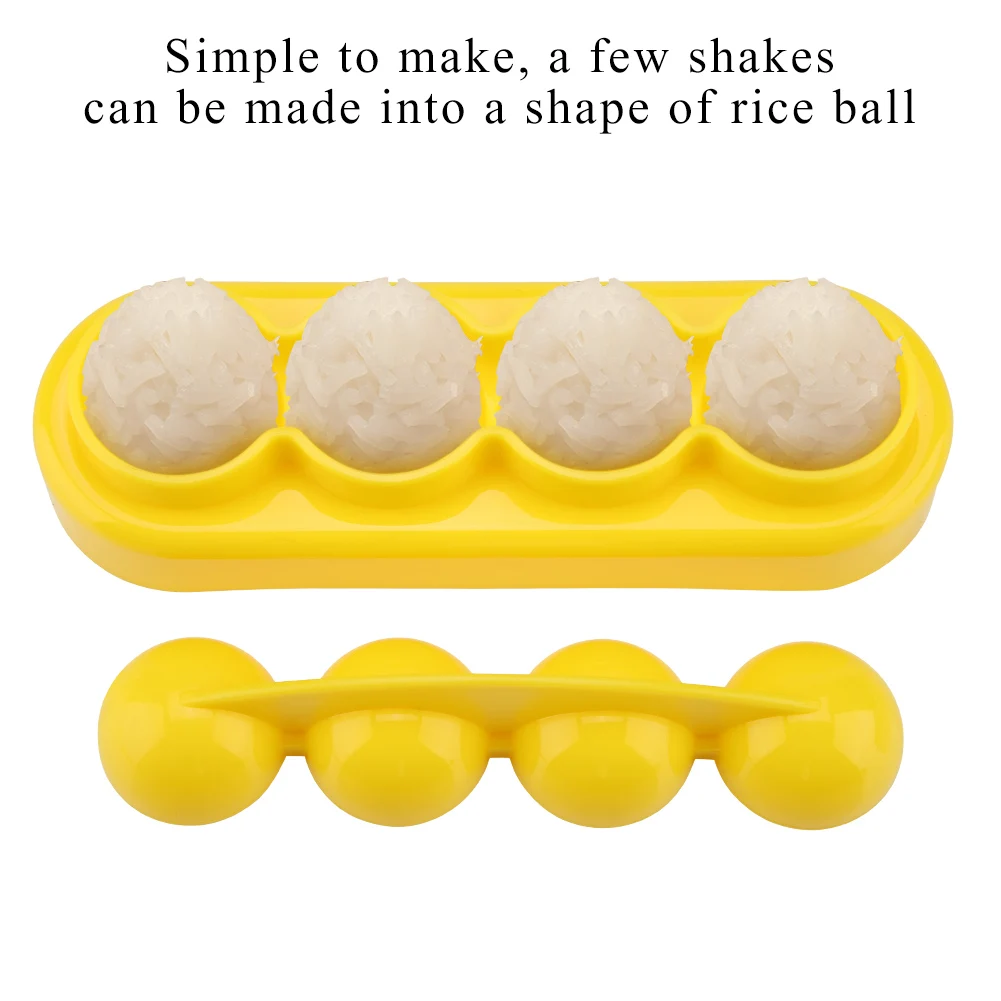 1pcs DIY Cute Mini Rice Vegetable Roll Mold Meat 4 Ball Maker Sushi Onigiri Tool Food Grade PP Material Kitchen Accessories