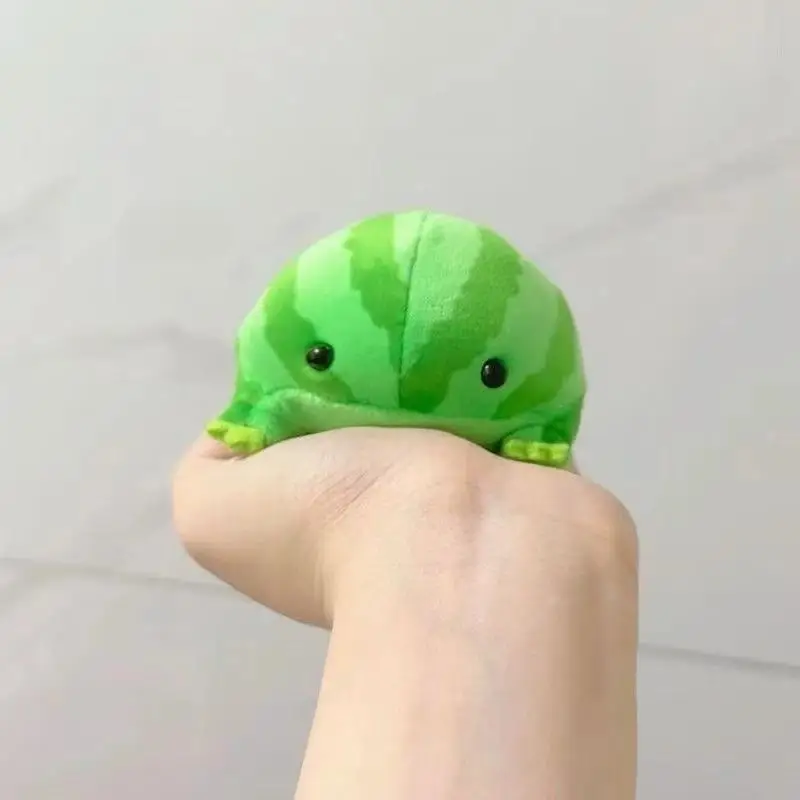 (BF06)1/2Pcs Decompress Animals Fluffy Frog Figurine Cartoon Anime Green Frog Plush Toy Soft Frog Plushie Pendant Cute Ornaments