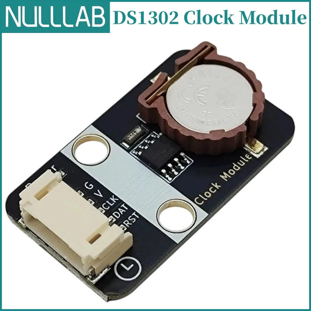 DS1302 Real-Time Clock Module RTC with CR2032 Coin Cell Battery Holder for Arduino ESP32 Raspberry Pi Microbit Compatible LEGO
