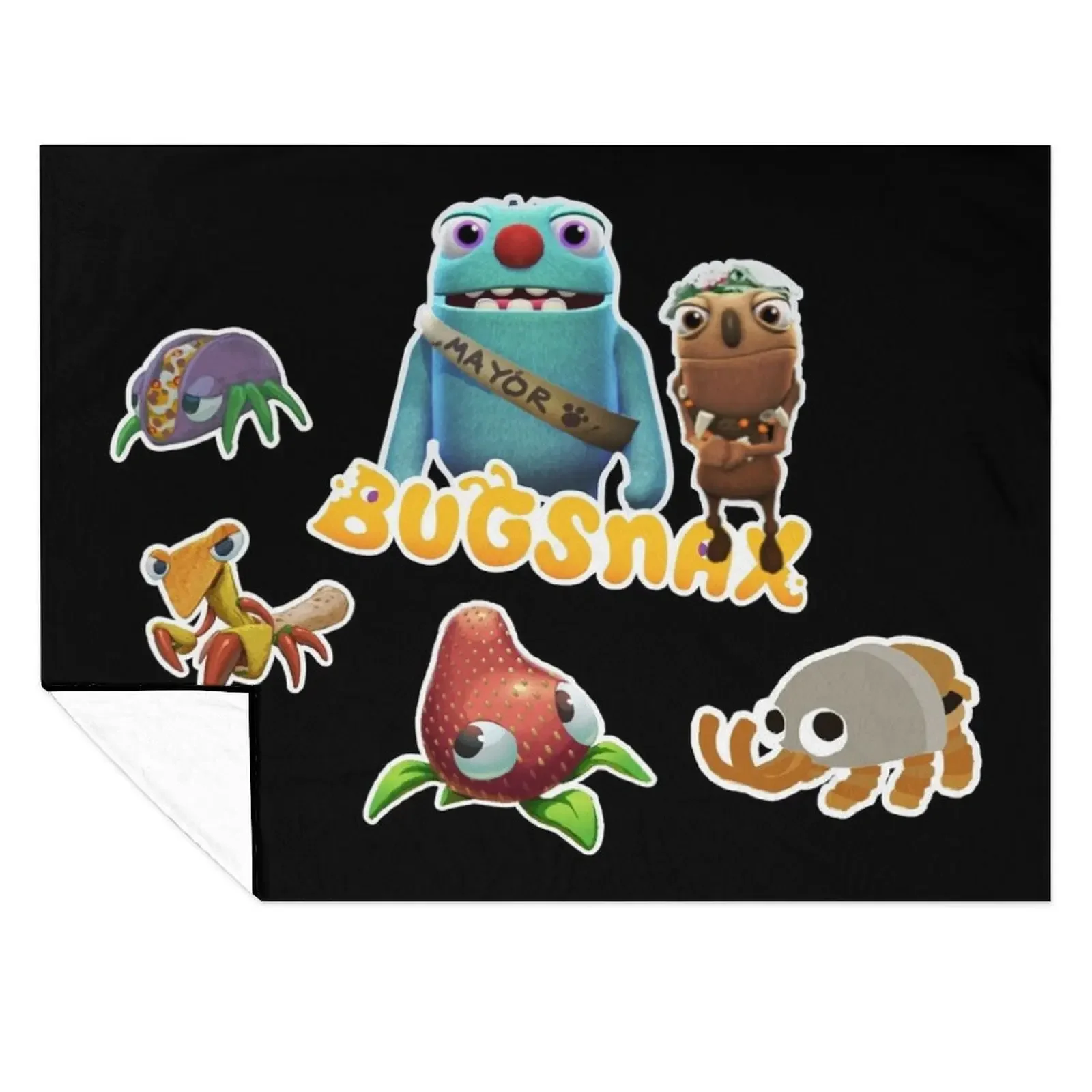 

Bugsnax Fan Art Pack Bugsnax Grumps and BugSnax Characters Mayor Filbo Throw Blanket Fashion Sofas Sleeping Bag Sofas Blankets