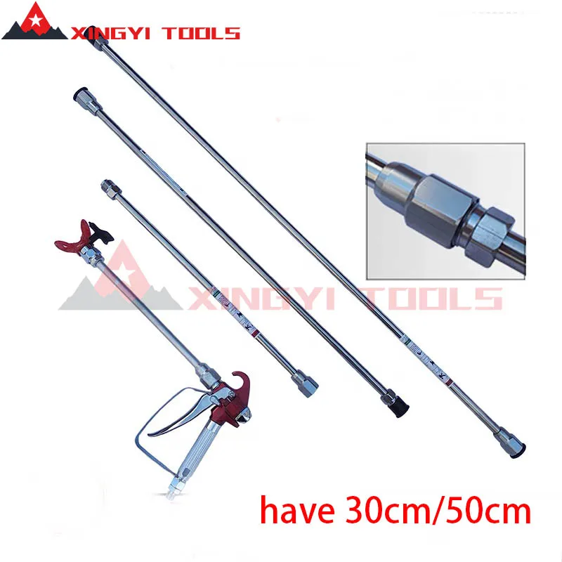 

Airless Paint Spray Gun extend poles with spray tip and spray guard China Manufacture high quanlity 10" 15" 20" 30"