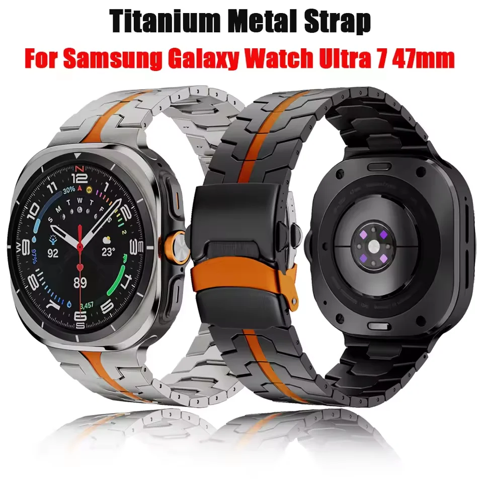 

Титановый металлический ремешок для Samsung Galaxy Watch Ultra 7, 47 мм, деловой мужской ремешок для SAMSUNG GALAXY ULTRA 7, 47 мм, браслет с изогнутым концом