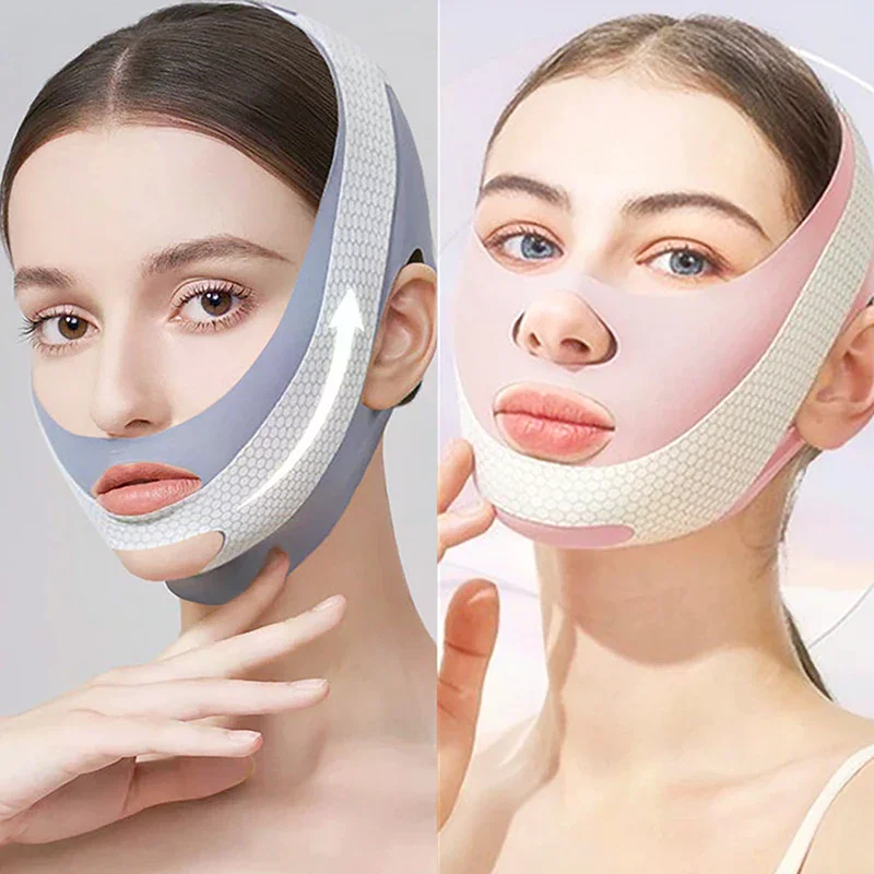 Face-Lift With Sleep Face V Shaper Facial Slimming Bandage Relaxation Shape Lift Reduce Double Chin Face Thining Band Massage