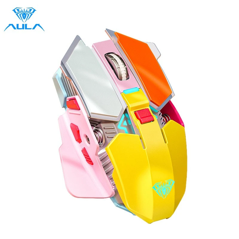 AULA SC300 2.4Ghz Wireless Rechargeable souris gaming Mouse souris sans fil USB Metal  for Laptop Desktop pc accessories