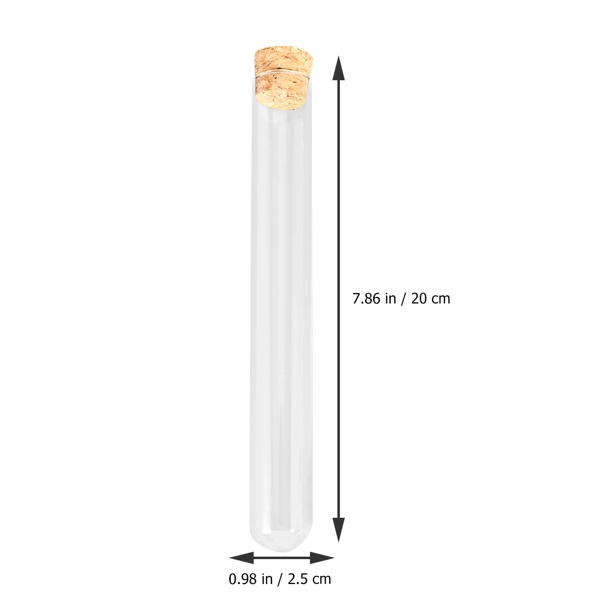 

10 Pcs Test Bottle Wooden Glass Tube Miniature Scientific Experiments Container