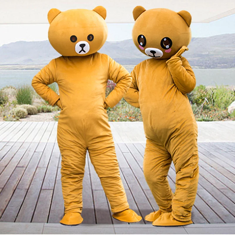 Cute Mascot Brown Bear Doll Props Costumes Performance Adult Walking Clothing Activity Promotion Christmas Dress Full Body Props