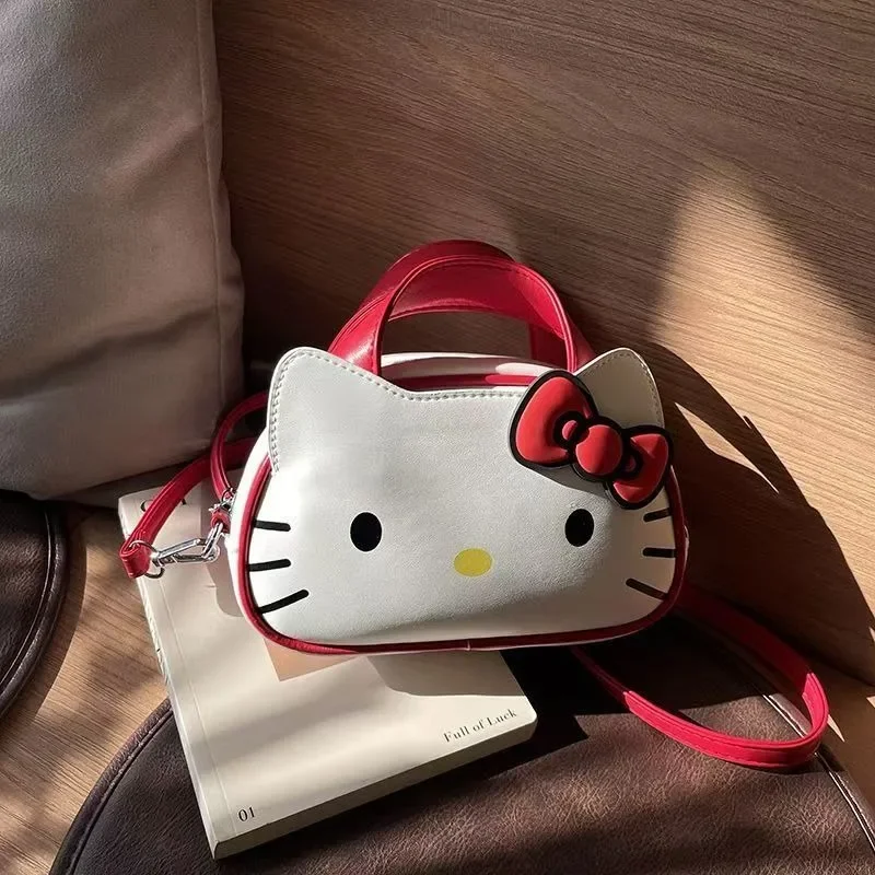 Dolce Hello Kitty Kawaii Anime Sanrio Ins Borsa portaoggetti Borsa a tracolla per pendolarismo simpatico cartone animato femminile Regali adorabili per ragazze