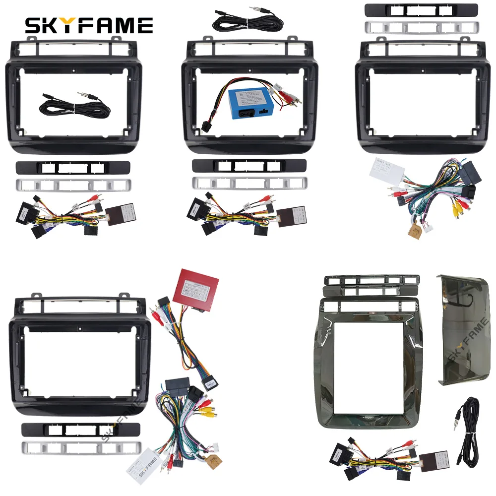 

9/9.7/12.3/13.1 Inch Car Frame Fascia Adapter Canbus Box Tesla Android Radio Dash Fitting Panel Kit For Volkswagen Touareg