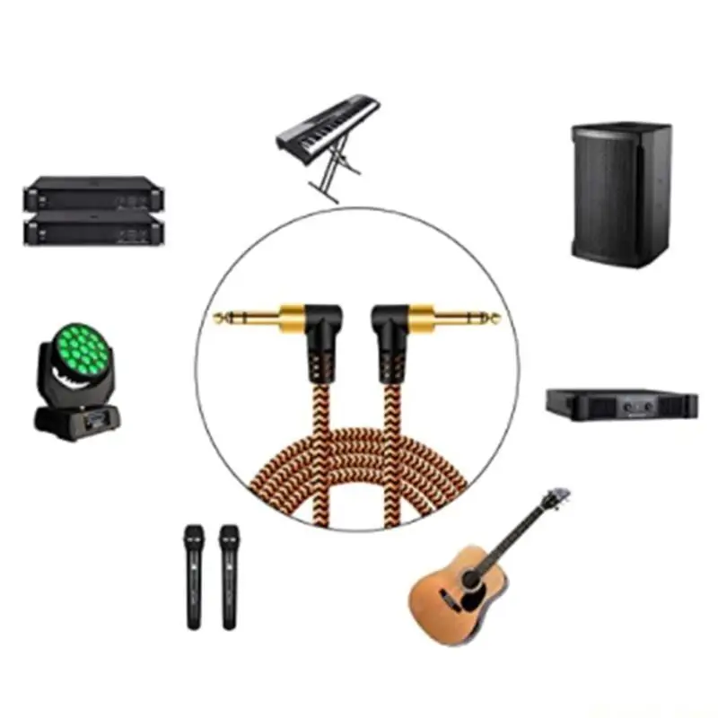 31BE Guitar Cables, 6.35mm to 6.35mm Amp Cable for Studio Monitor