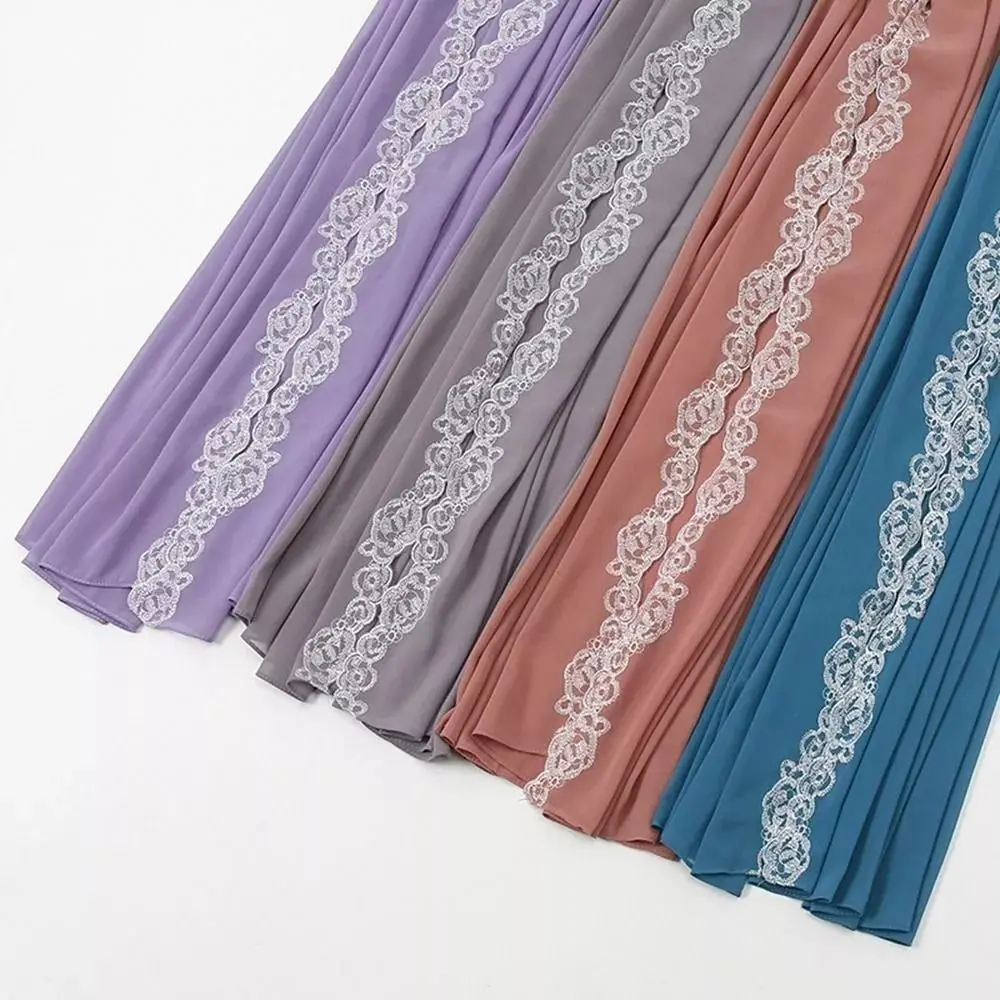 New Breathable Female Shawl Sunscreen Cover Comfortable Chiffon Hijab Lace Scarf Scarves Embroidered Scarves Women