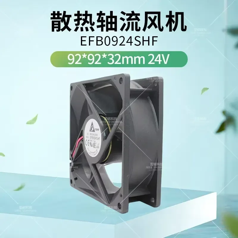 for EFB0924SHF for Delta 9032 24V 0.38A 9cm Inverter Fan High Speed Strong Airflow Efficient Cooling Quiet Operation Durable