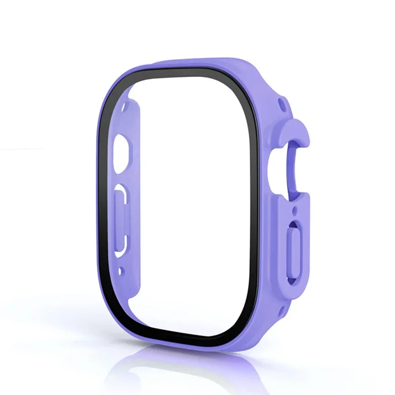 HD gehärtetes Glas + Hülle für Apple Watch Ultra 3/2/1 49 mm PC-Stoßstange + Displayschutzfolie Abdeckung iWatch Serie Ultra 3 49 mm Zubehör