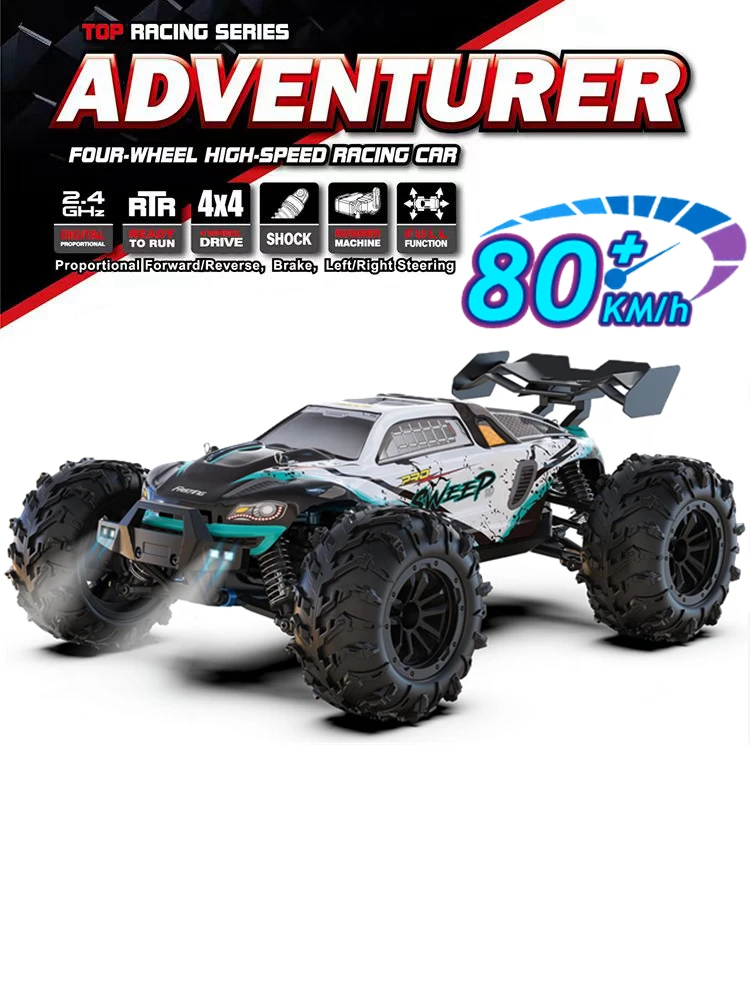 Oike 4WD Samochód na zdalne sterowanie, terenowy 4x4 RC, szybki buggy, super bezszczotkowy, 50 lub 80 km/h, szybka zabawka do driftu i wyścigów, idealny prezent. — 2