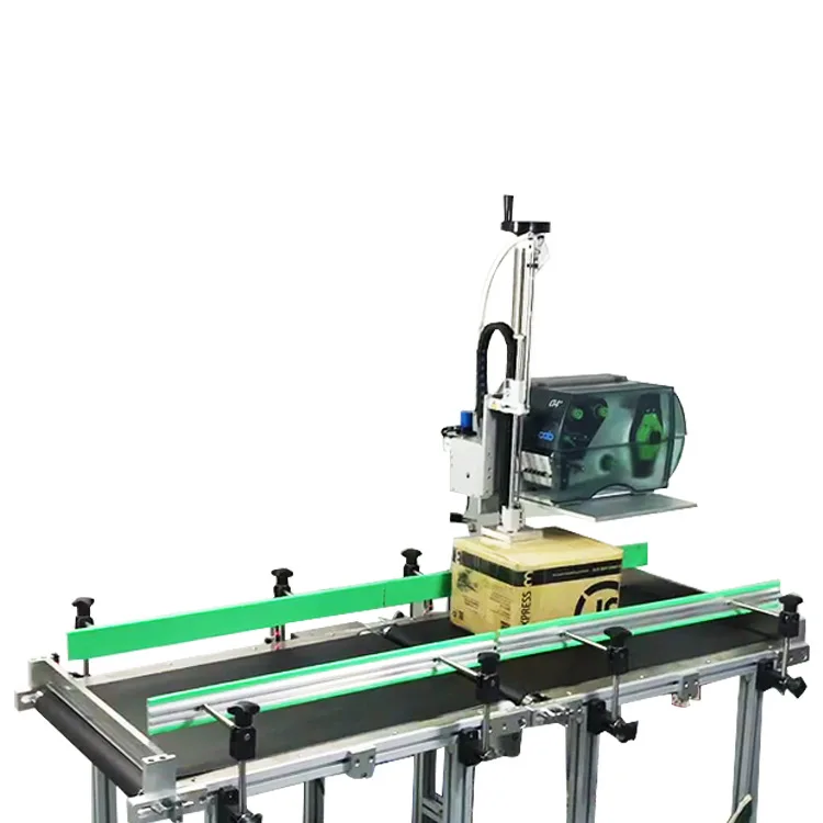 Flat pressure real-time automatic labeling machine logistics self-adhesive labeling production line special instant printing
