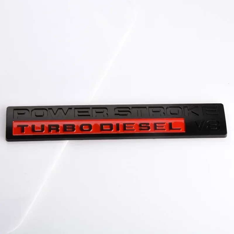 3D ABS POWER STROKE V8 Turbo Diesel Car Rear Trunk Emblem Badge Sticker Decals Styling Accessories For Ford F150 F250 F350 F450