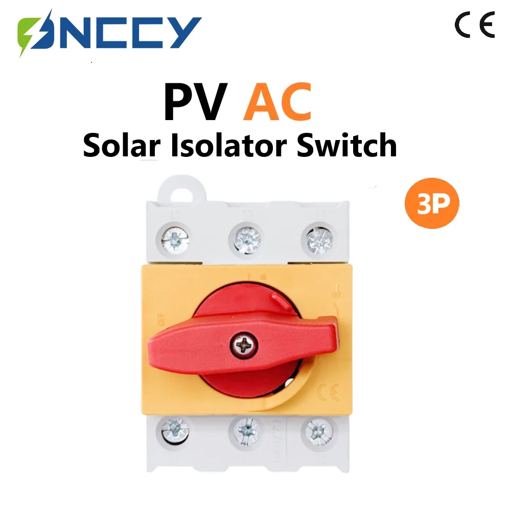 

ONCCY 4P 3P AC Isolator Switch, AC Rotary Isolator, 63A 80A rotary switch ,3P+1 disconnector , din rail rotation switch
