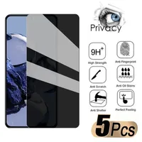5Pcs Privacy Tempered Glass For Xiaomi Redmi Note 8 8T 10X Pro 5G Anit-Spy Screen Protector Mi 10 Lite Zoom Youth