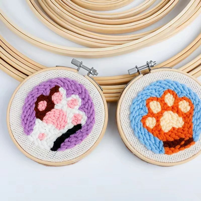 Embroidery Hoop Multi-Size Optional Round Loose Bamboo Manual Cloth Support Auxiliary Fram
