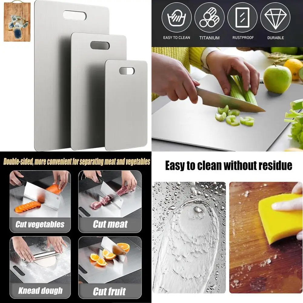 

Titanium Double-Sided Kitchen Cutting Board for Preparing Vegetables and Meat