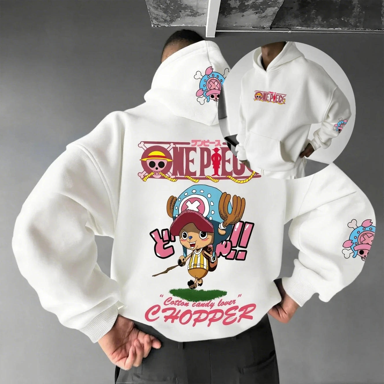 

Unisex Oversized One Piece Chopper Anime Hoodie Men Women Sweatshirt Casual Streetwear Spring Autumn Pullover Hooded Jacket​​